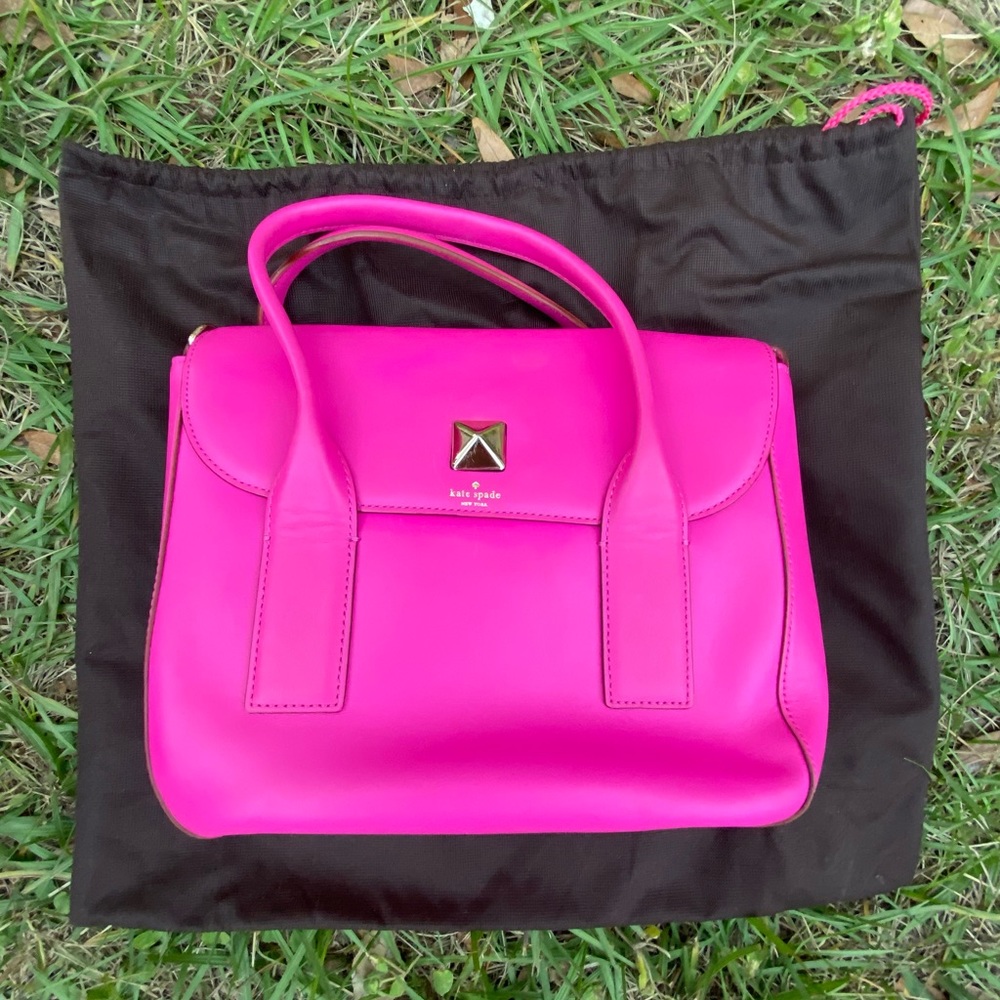 Kate Spade Bond Street Florence/Florence Broadhurst Fuchsia Leather Satchel